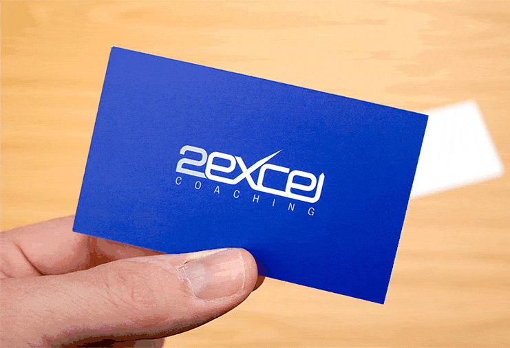 Rear business card design for 2Excel Coaching