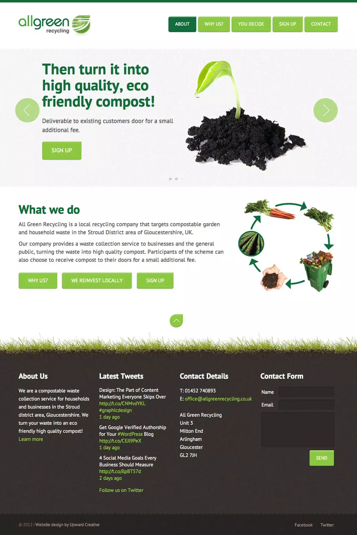 All Green custom WordPress web design theme