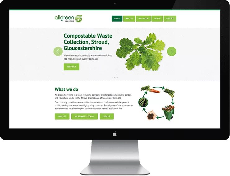 All Green WordPress web design