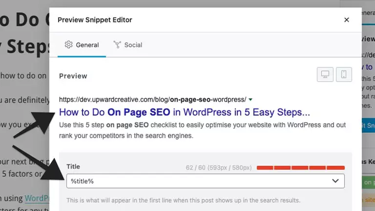 How to optimise the page title for SEO in WordPress with Rank Math