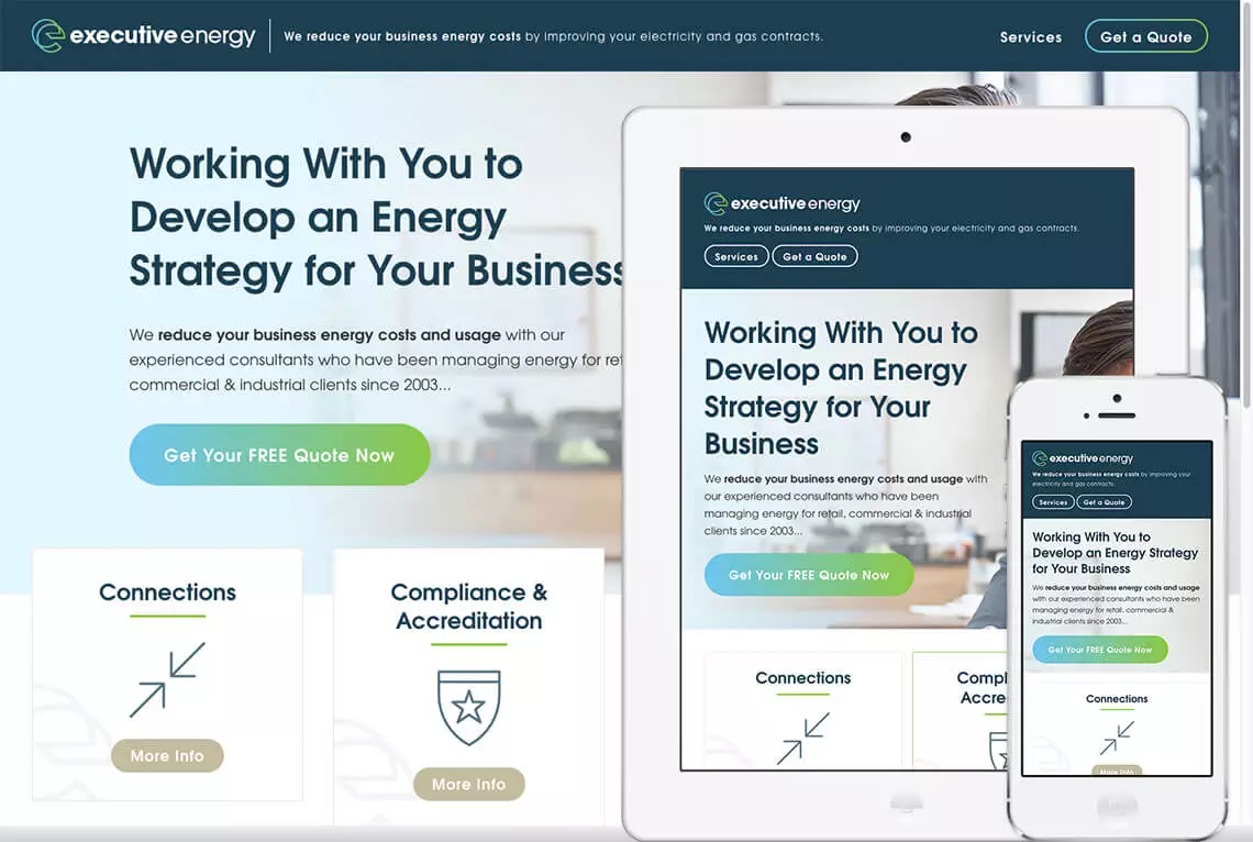 Executive Energy web design