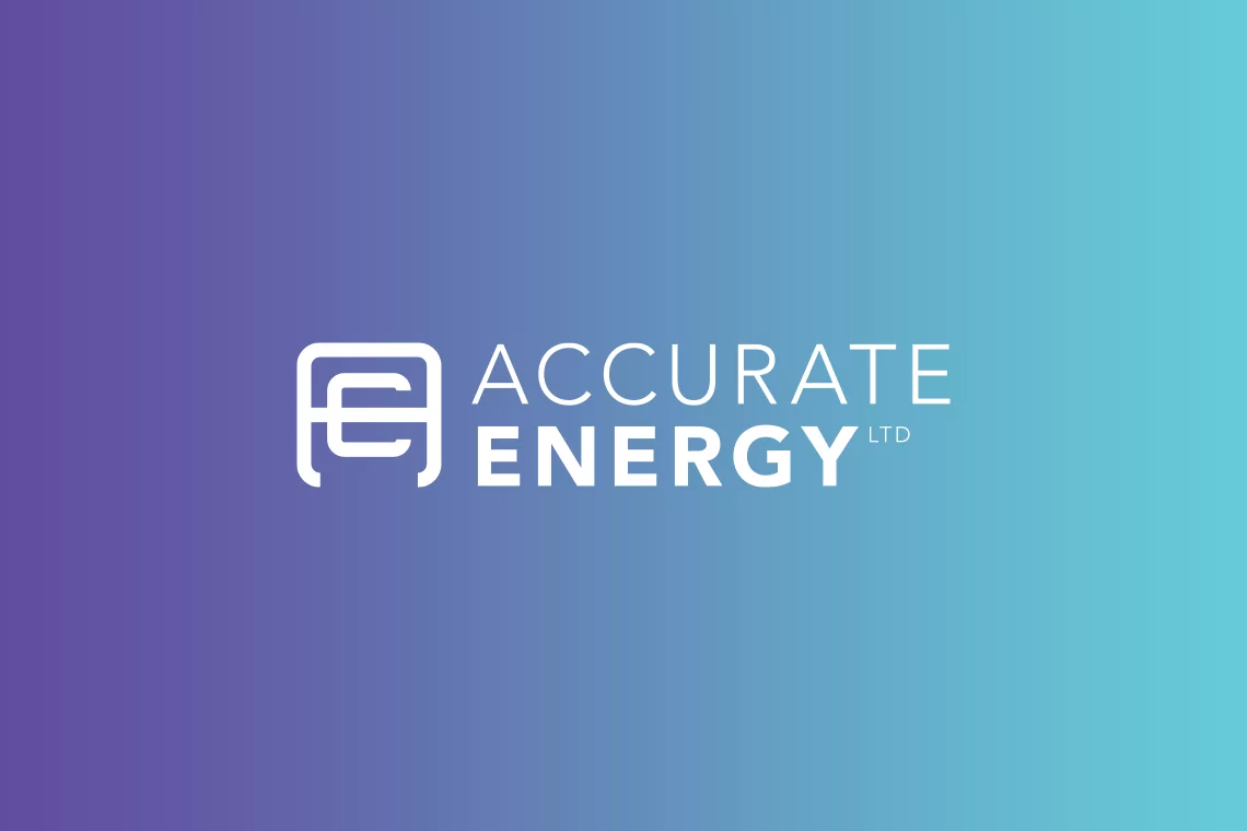 Accurate Energy logo design reverse