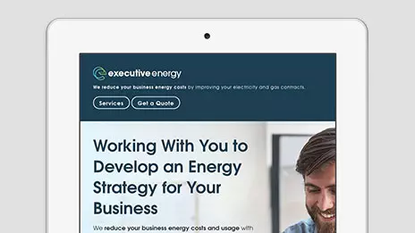 Executive Energy bespoke web design and branding case study
