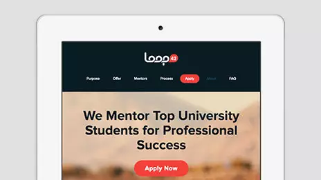Loop42 one-page website design case study