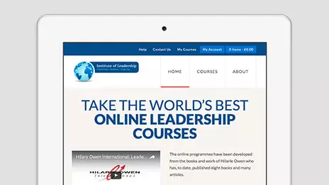 Institute of Leadership WordPress eCommerce website design case study