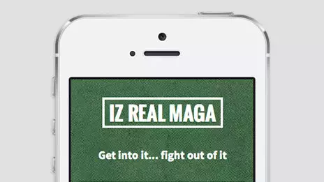 IZ Real Maga one-page web design case study