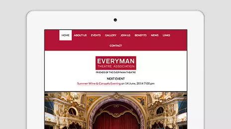 Everyman Theatre Association web design case study