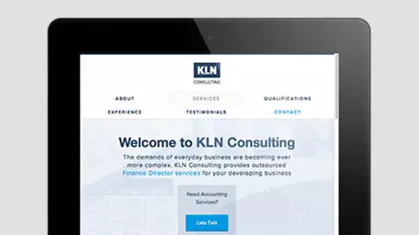 KLN Consulting branding and responsive web design case study