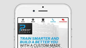 Persist Fitness website design case study