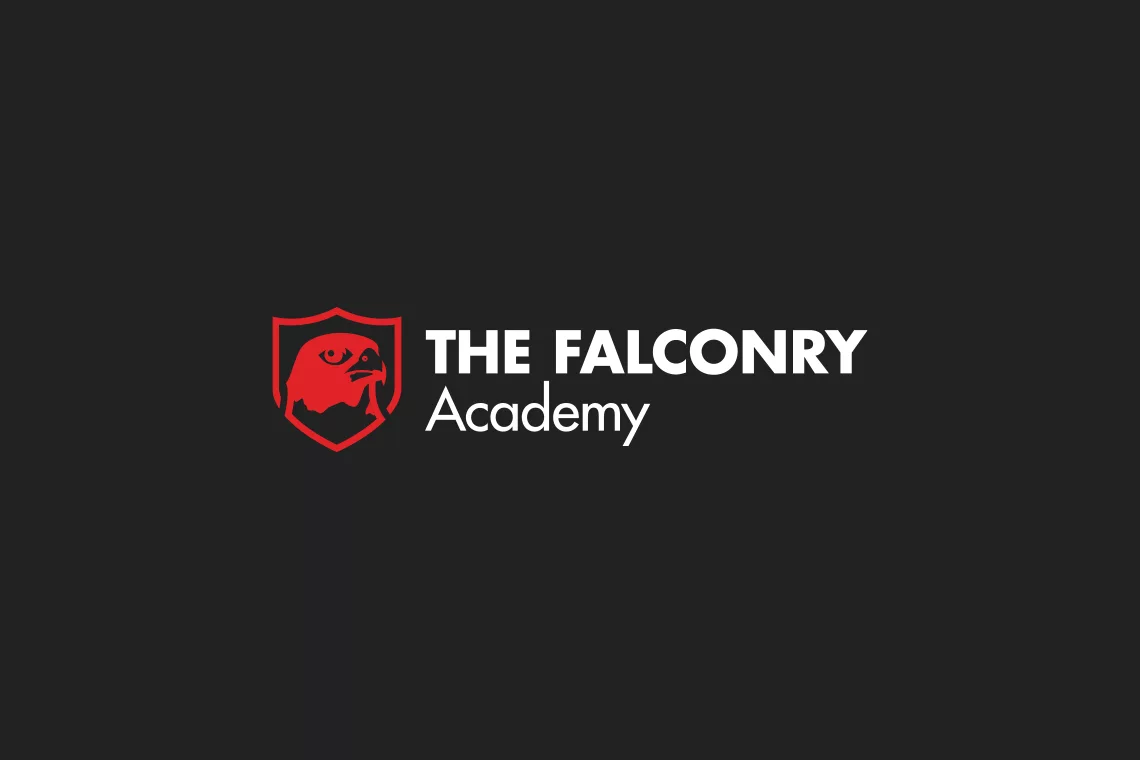 John Dowling Falconry Academy logo design reverse