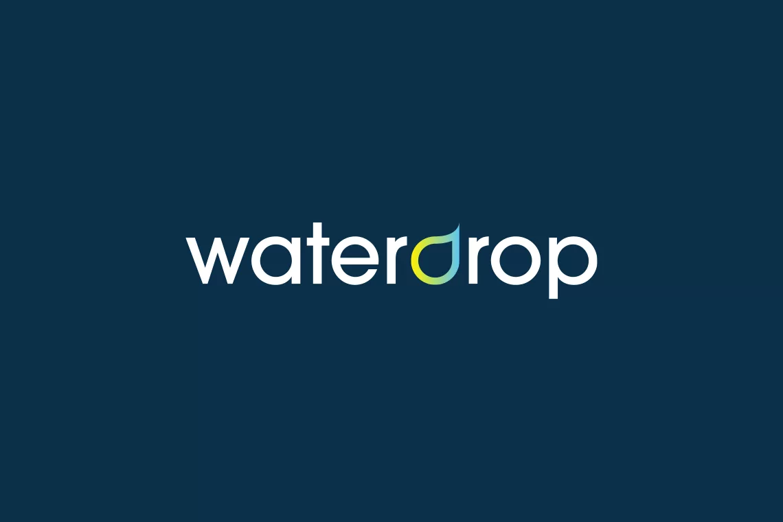 Waterdrop logo design reverse